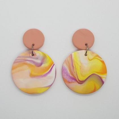 Marble Effect Waves Pattern Statement Polymerclay..