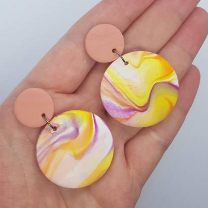 Marble Effect Waves Pattern Statement Polymerclay..